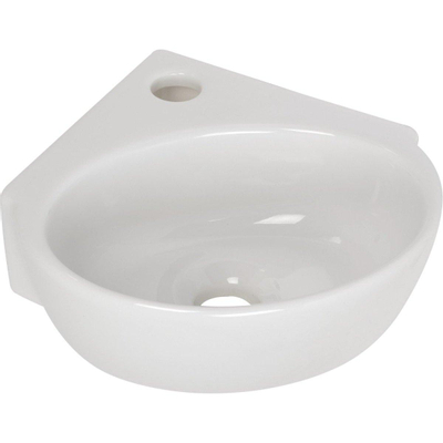 Plieger Corner hoekfontein 1 kraangat zonder overloop matwit