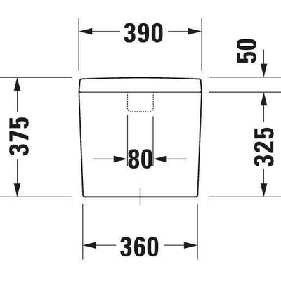 Duravit D-code reservoir 390x375x175mm dual flush met binnenwerk wit