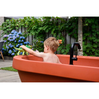 Gardentub vrijstaand (tuin)bad - 194x94x66cm - kunststof - geschikt voor buiten - mat terracotta