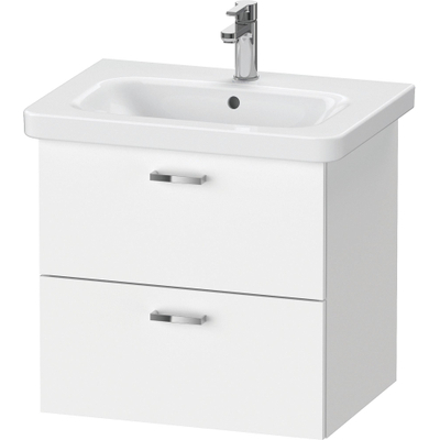 Duravit XBase Wastafelonderkast 58x44.8x56cm Standaard greep met softclose spaanplaat Grafiet Mat