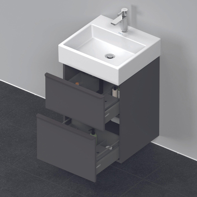 Duravit D-Neo wastafelonderkast 48.4x62.5x44.2cm 2 lades Grafiet Mat