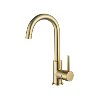 FugaFlow Eccelente Sobrado Badkamer keukenkraan - draaibare uitloop - PVD - geborsteld messing (goud)