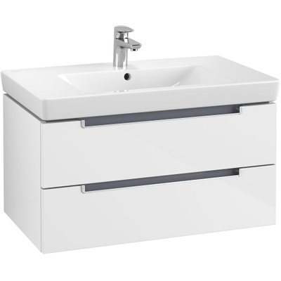 Villeroy & boch Subway 2.0 wastafelonderkast 78.7x42x4.49cm Wit glans