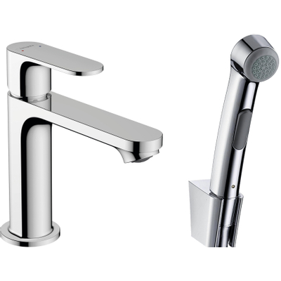 Hansgrohe Rebris S bidetset m. 1-gats wastafelkraan 110 z. waste m. handdouche m. doucheslang 160cm chroom