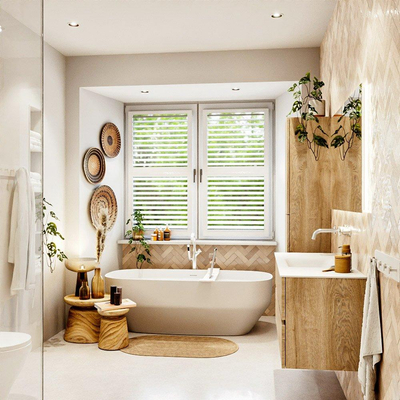 MONDIAZ VICA 120cm badmeubel onderkast Washed Oak 2 lades. Wastafel CLOUD midden zonder kraangat, kleur Talc.