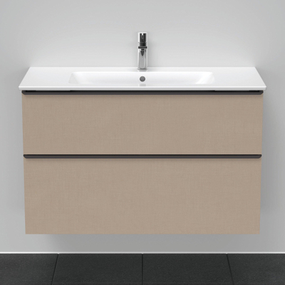 Duravit D-Neo wastafelonderkast 101x62.5x46.2cm 2 lades Linnen Mat