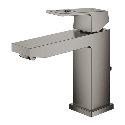 GROHE Eurocube waterbesparende wastafelkraan m-size met waste brushed hard graphite