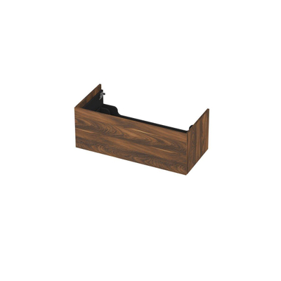 INK P2O Wastafelonderkast - 100x45x37.6cm - 1 lade - push 2 open - recht opdekfront - MFC Noten