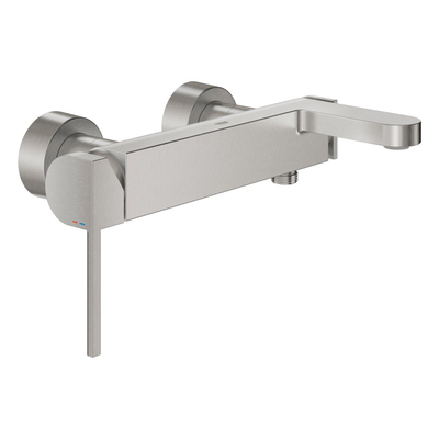 GROHE Plus badkraan m. omstel m. koppelingen supersteel