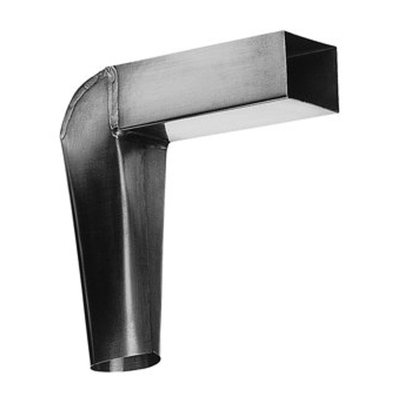 Rheinzink WB uitloop vierkant/rond 60x80mm Ø80mm