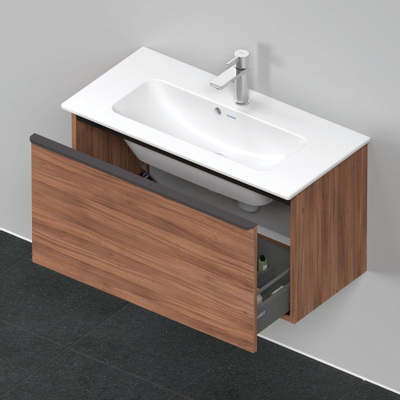 Duravit D-Neo wastafelonderkast 81x44x37.2cm 1 lade Noten Mat