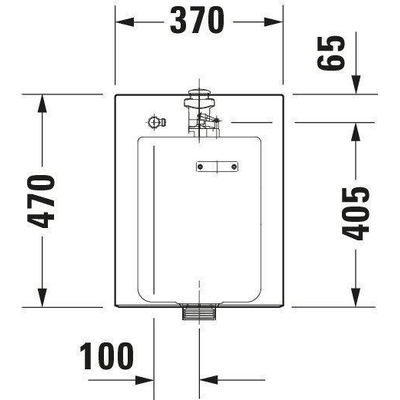 Duravit Starck 2 duoblokreservoir + binnenwerk dualflush 6/3L aansluiting links wit