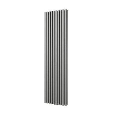 Plieger Siena designradiator verticaal dubbel 1800x462mm 1564W parelgrijs (pearl grey)