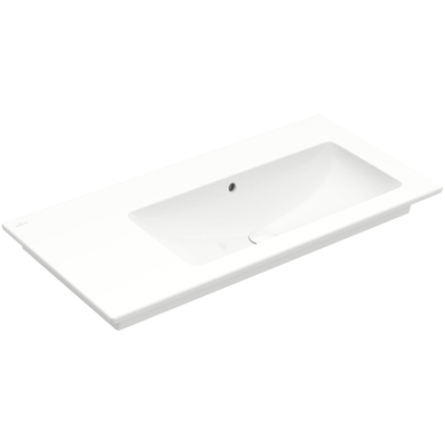 Villeroy en Boch Venticello meubelwastafel met wasbak rechts zonder kraangat 100x50cm met overloop wit