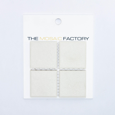 SAMPLE The Mosaic Factory London mozaïektegel 4.8x4.8x0.6cm voor vloer voor binnen en buiten vierkant Keramiek Super Wit