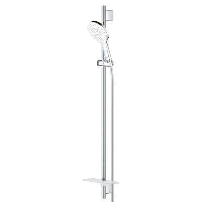 GROHE Rainshower SmartActive 130 Glijstangset - 90cm - ronde handdouche - 3 straalsoorten - gladde doucheslang - met zeepschaal - chroom
