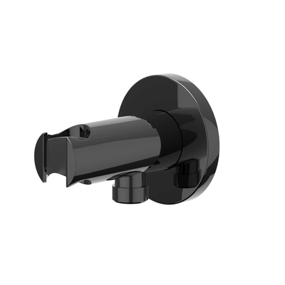 IVY Bond Regendoucheset - inbouw - symmetry - 2-weg stop-omstel - 40cm wandarm - 30cm slim hoofddouche - houder met uitlaat - 150cm doucheslang - staafmodel handdouche - Zwart chroom PVD