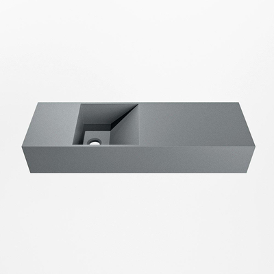 Mondiaz TYNE Fontein - 70x23x12cm - wasbak Links - zonder kraangaten - solid surface - Plata