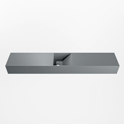 Mondiaz TYNE Fontein - 120x23x12cm - wasbak midden - zonder kraangaten - solid surface - Plata