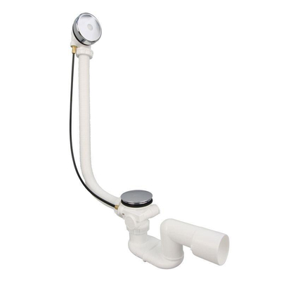 Xenz verlengde badafvoer en overloopcombinatie Inox