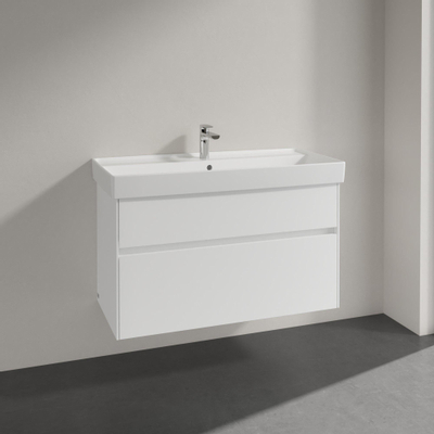 Villeroy & Boch Collaro wastafelonderkast 95.4x54.6cm 2 lades White matt