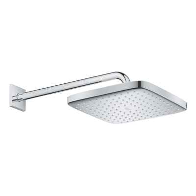 GROHE Tempesta 250 Cube Hoofddouche - 25cm - 1 straalsoort - wandarm 38cm - chroom/wit