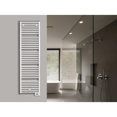 Vasco - Iris - HD-EL - zuiver elektrische handdoekradiator - staal - 1954x75cm - 1500W - wit