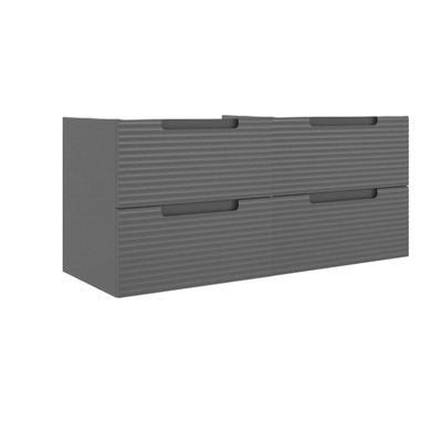 Adema Prime Balance Wastafelonderkast - 120x55x44.9cm - 4 lades - Geintegreerde greep - MDF - mat antraciet