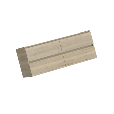 HR badmeubelen Infinity Wastafelonderkast - 140x44.8x55cm - 3D-front - 4 lades - sifonuitsparing links - greeploos - charleston