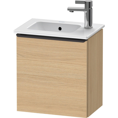 Duravit D-Neo wastafelonderkast 41x44x27.4cm Linksdraaiend 1 deur Natuur eiken Mat