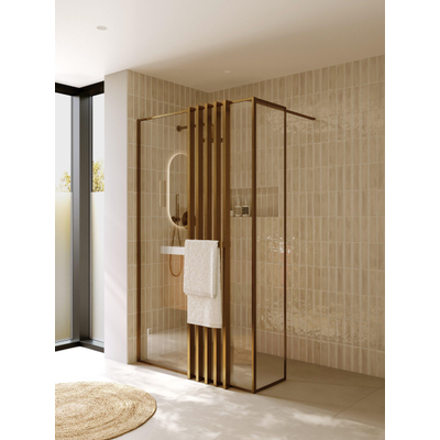 Riho Define Deco Screen - met handdoekrek - Copper mat