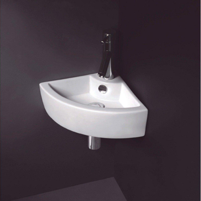 GO by Van Marcke Hera handenwasser hoekmodel 44x31,5x12,6 cm porselein wit 1 kraangat