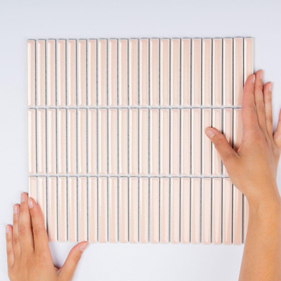 The Mosaic Factory Sevilla mozaïektegel - 28.2x30.8cm - wandtegel - Rechthoek - Porselein Pink Glans