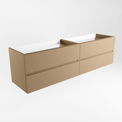 Mondiaz VICA wastafelonderkast - 180x45x50cm - 4 lades - uitsparing links en rechts - softclose - Oro