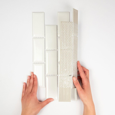 The Mosaic Factory Paris mozaïektegel - 28.8x29.4cm - wandtegel - Rechthoek - Porselein White Glans