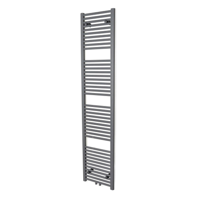 Rosani Exclusive line 2.0 radiator 40x180cm 696watt recht middenaansluiting structuur grijs metallic SHOWROOMMODEL