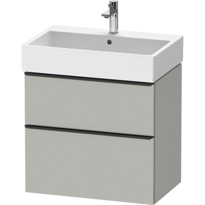 Duravit D-Neo wastafelonderkast 68.4x62.5x44.2cm 1 lade Betongrijs Mat