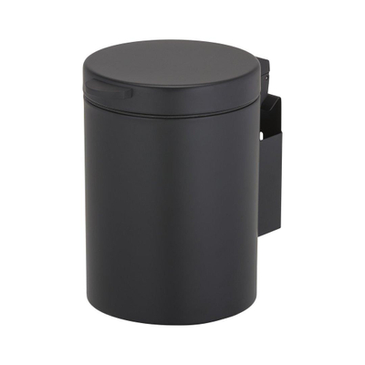 Geesa Hotel wandafvalemmer 17.5x24x23cm 3L zwart mat