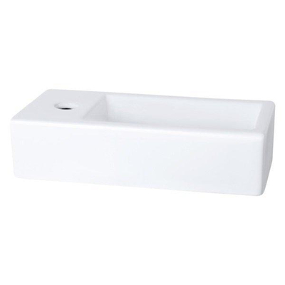 Differnz Ravo Fontein - 38.5x18.5x9.5cm - 1 kraangat links - keramiek wit