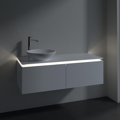 Villeroy & Boch Legato wastafelonderkast 120x38cm 2 lades taupe matt- OUTLET UDEN