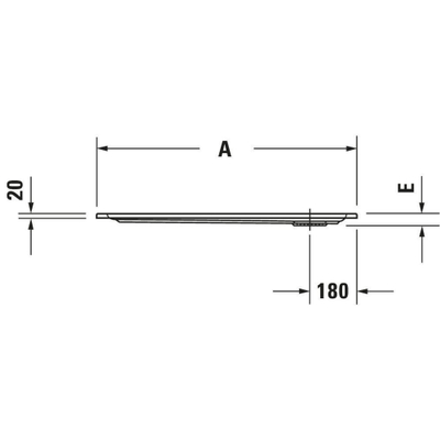 Duravit Starck Slimline douchebak acryl rechthoekig 100x80x5cm wit