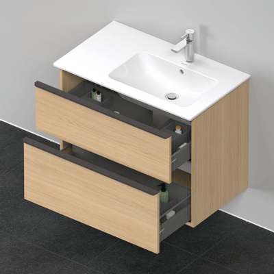 Duravit D-Neo wastafelonderkast 81x62.5x46.2cm 2 lades Natuur eiken Mat