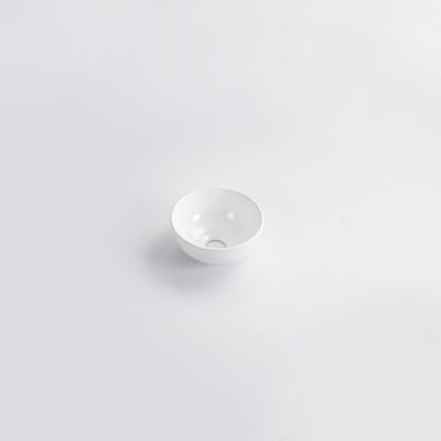 QeramiQ Dely Waskom - 20x20x9cm - keramiek - rond - glans wit