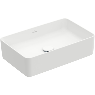 Villeroy & Boch Collaro opzetwastafel rechthoekig 56x36cm zonder overloop zonder kraangat ceramic+ stone white