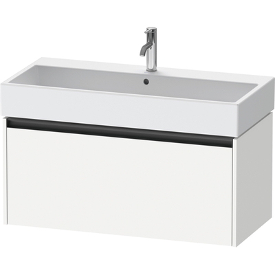 Duravit Ketho 2 wastafelonderbouwkast met 1 lade 98.4x46x44cm met greep antraciet wit mat