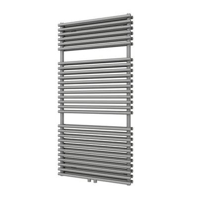 Plieger Florian Nxt M designradiator dubbel horizontaal met middenaansluiting 1216x600mm 980W parelgrijs (pearl grey)