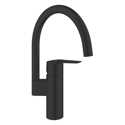 GROHE Start QuickFix Keukenmengkraan - 18.3cm - c-uitloop - draaibaar - matte black