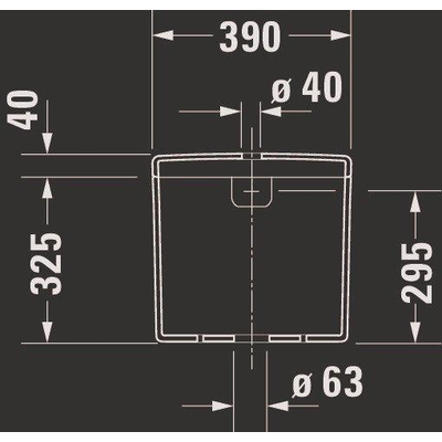 Duravit Starck 3 duoblokreservoir + binnenwerk 4.5L aansluiting onderaan links wit