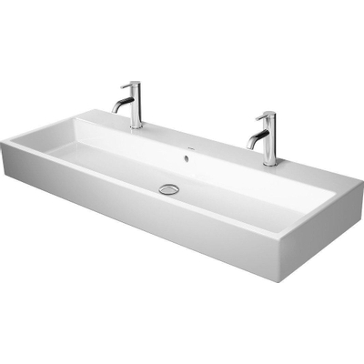 Duravit Vero Air (meubel) wastafel zonder kraangat met overloop 120x47cm met WonderGliss wit