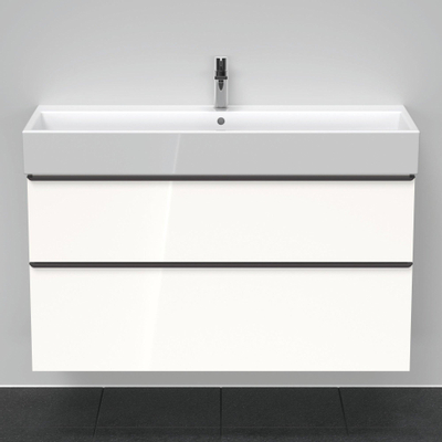 Duravit D-Neo wastafelonderkast 118.4x62.5x44.2cm 2 lades wit Hoogglans